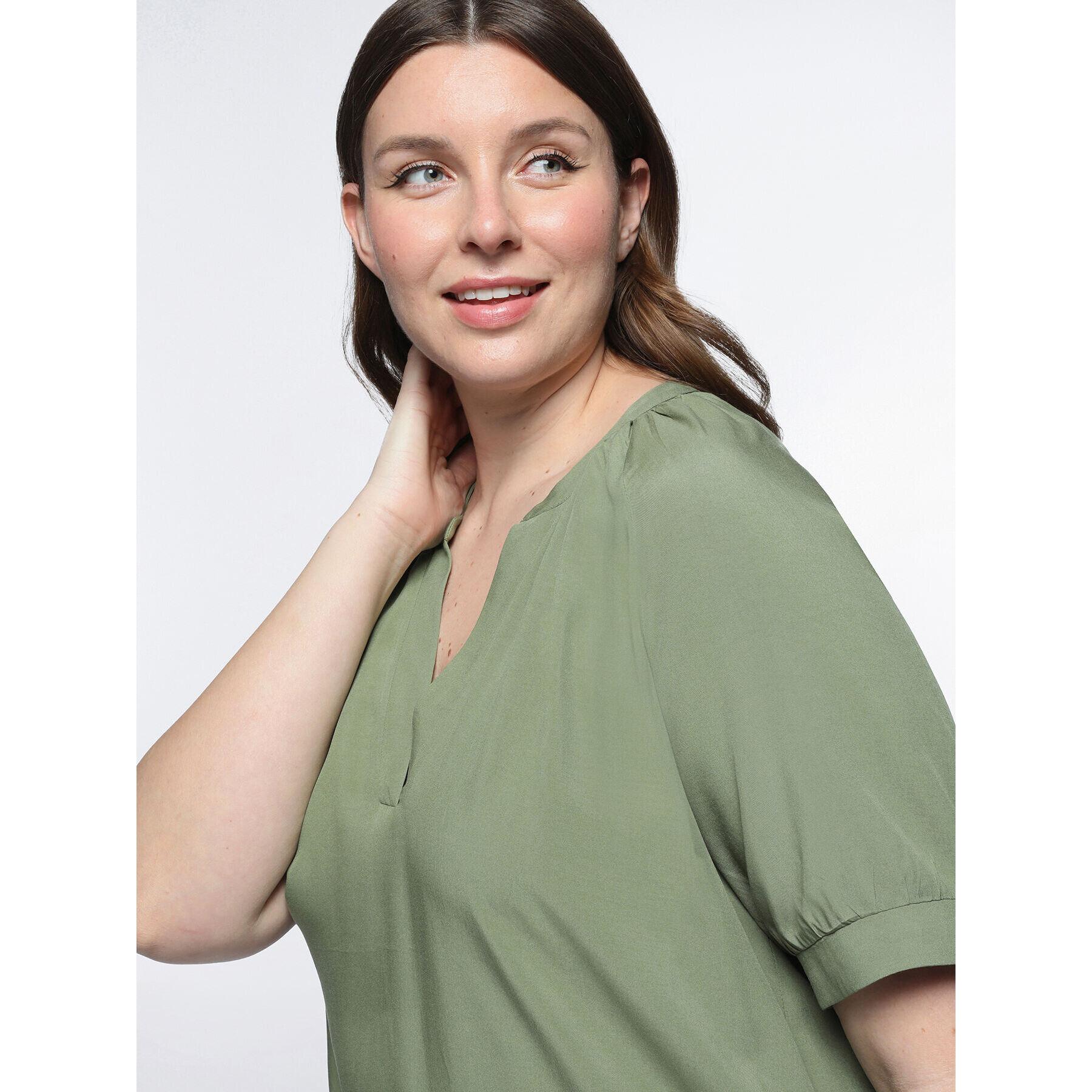 Fiorella Rubino - Blusa in viscosa ECOVERO™ - Verde