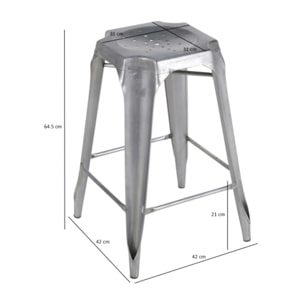 Tabouret de bar en métal au style industriel - STEAL