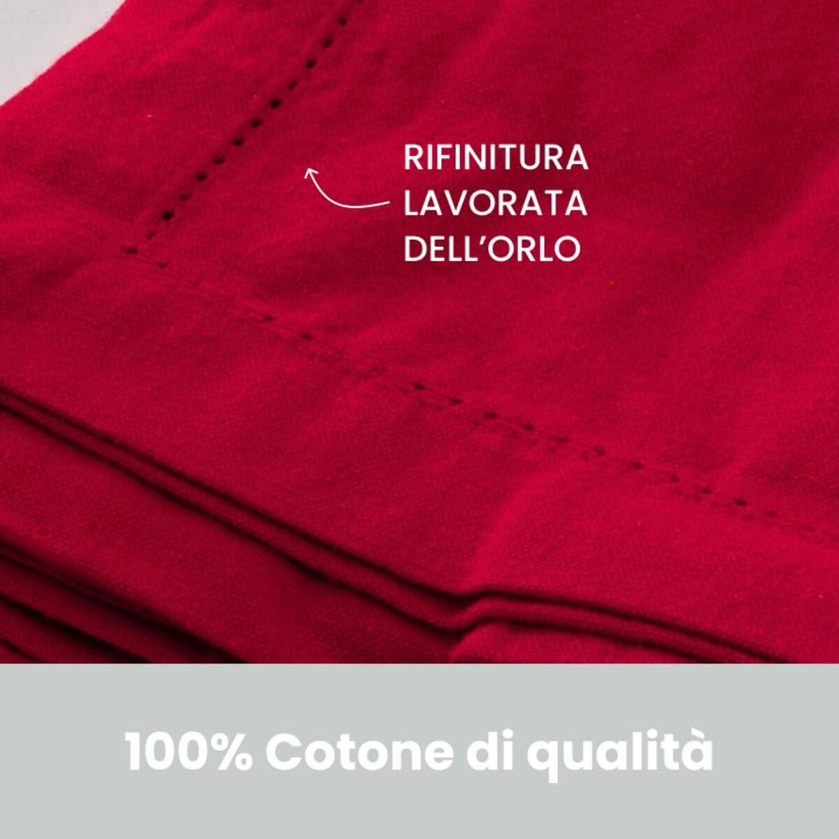 Intrecci – Set 6 tovaglioli in puro cotone 40x40 cm