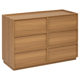 Commode Framy 6 tirois bois foncé