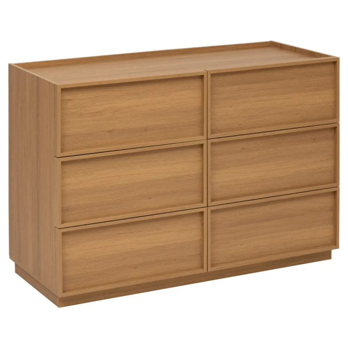 Commode Framy 6 tirois bois foncé