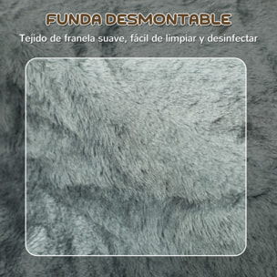 Escalera para Perros de 3 Peldaños con Funda Extraíble y Lavable Escalera para Mascotas Mayores Perros Pequeños Gatos para Cama Sofá 46x35x35 cm Gris Claro