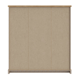 Buffet haut en bois effet chêne & noir - FACTORY