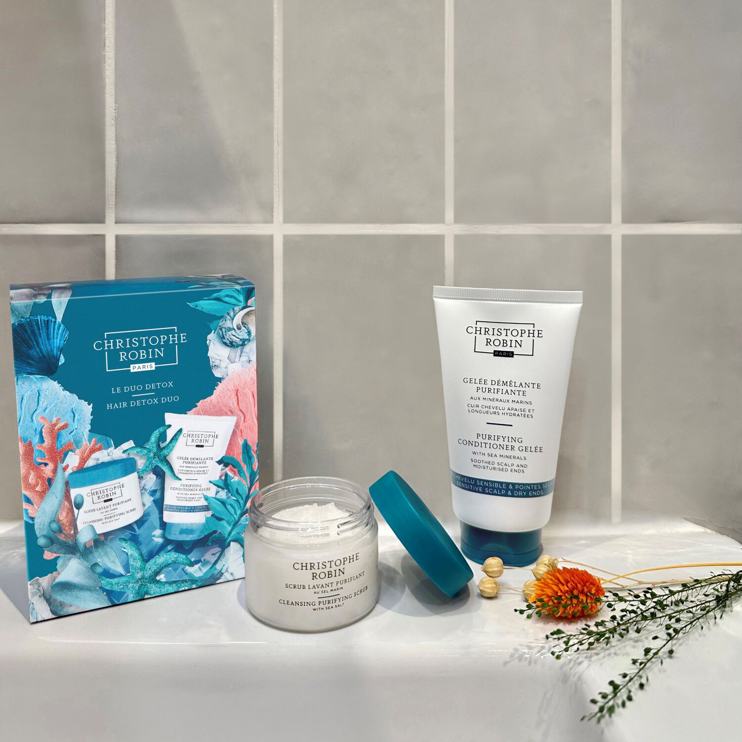 Duo Détox - Coffret Cheveux Scrub Lavant 40ml + Gelée Démaquillante 75ml