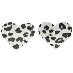 Pezoneras Corazon de dalmata Blanco