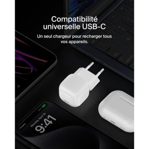 Chargeur BELKIN 20W USB-C PPS BLANC
