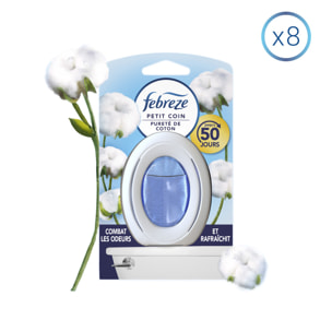 8 Desodorisants en Continu Pureté de Coton, Febreze Petit Coin