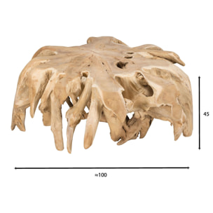 Table basse en racine de teck massif 100cm KALIMAN
