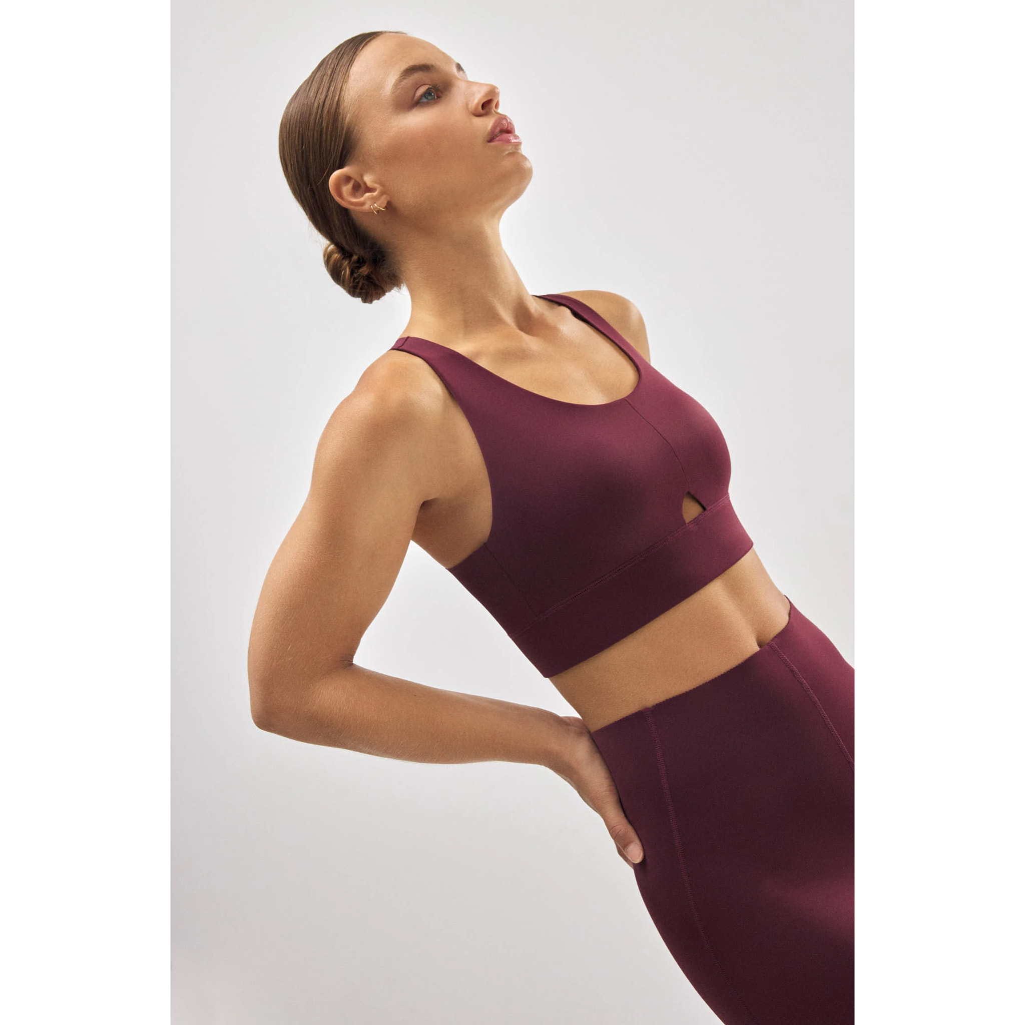 Reggiseno sportivo compressivo bordeaux