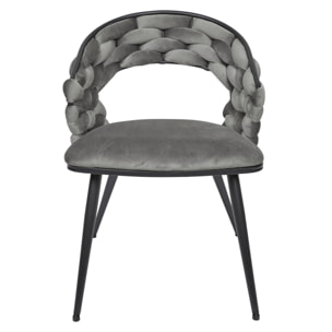 Chaise Sawyer Gris - Lot de 2
