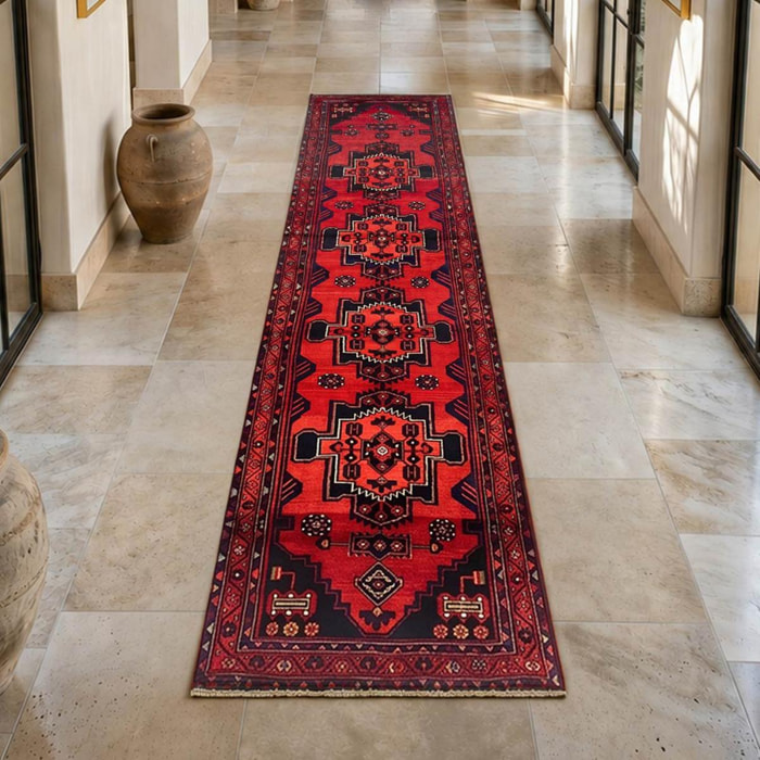 Tapis d'orient, motif oriental noué à la main, EVIL
