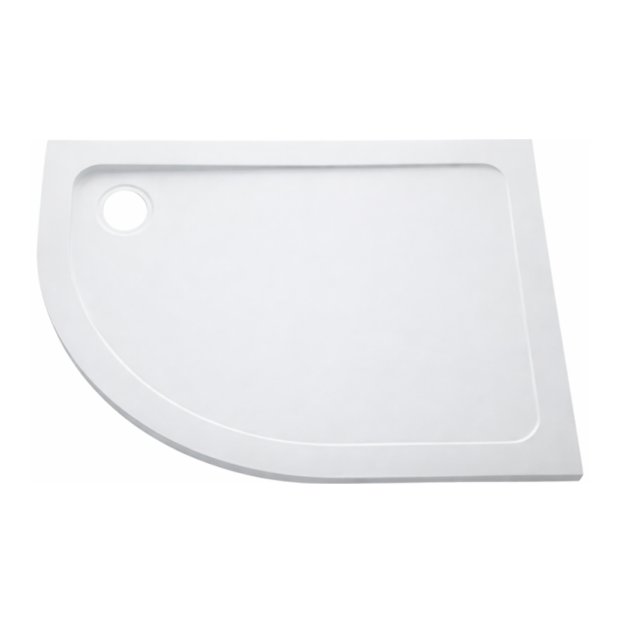 Receveur de douche antidérapant 100 x 80 cm Flight acrylique quart de rond asymétrique