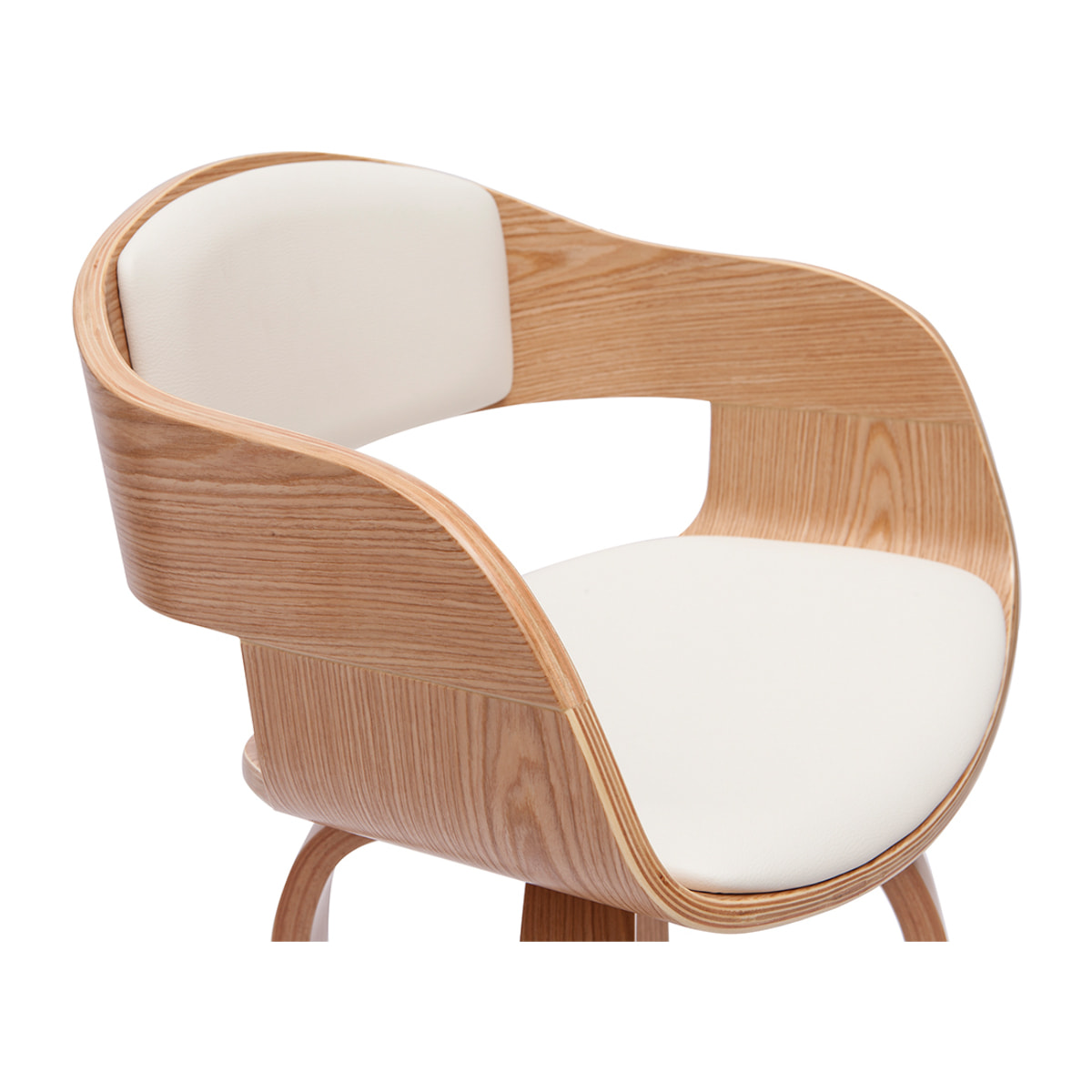 Tabourets de bar scandinaves pivotants 360° en bois clair H67.5 cm (lot de 2) GAO