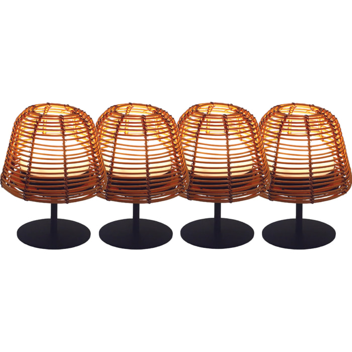 4 Lampe de table TWINS BOHEME H16CM