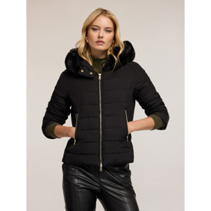 Motivi - Piumino corto con cappuccio - Nero