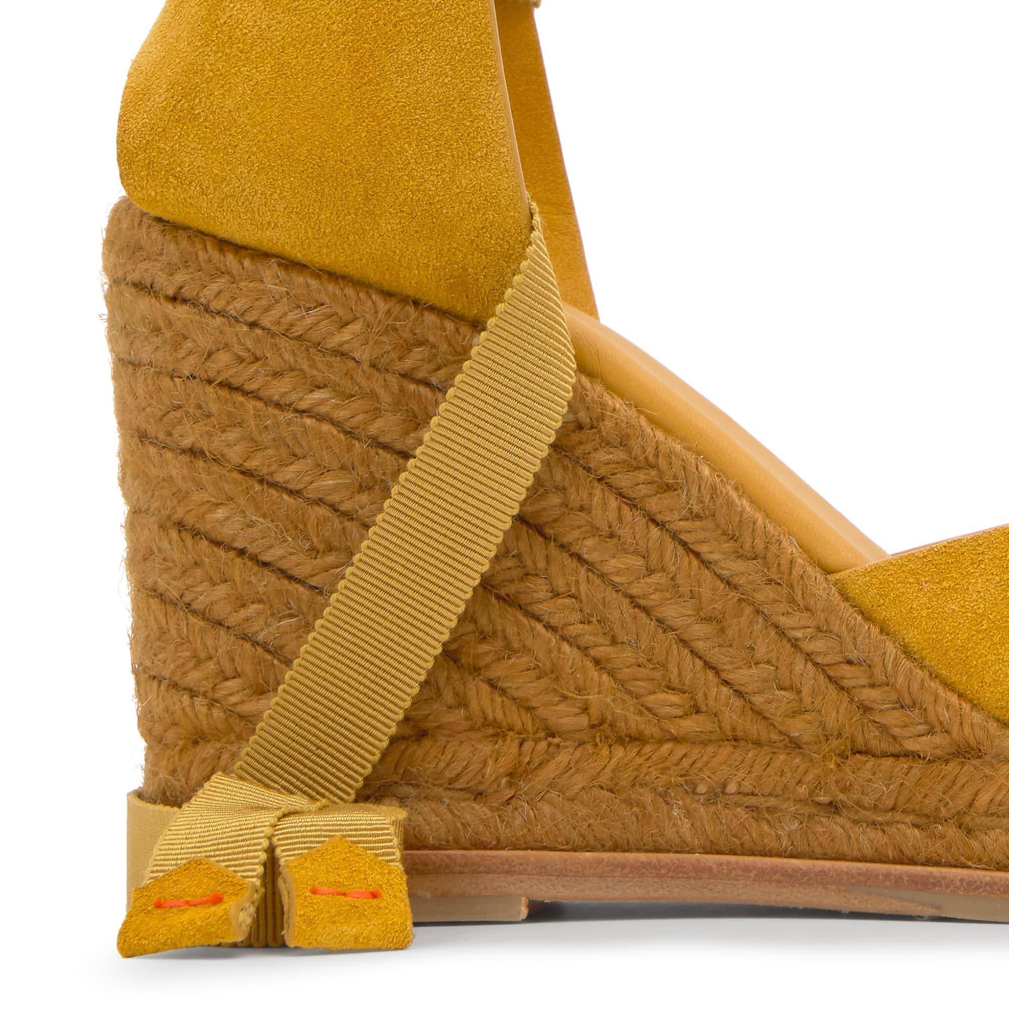 Alpargata cuña Camila amarillo mujer 9cm