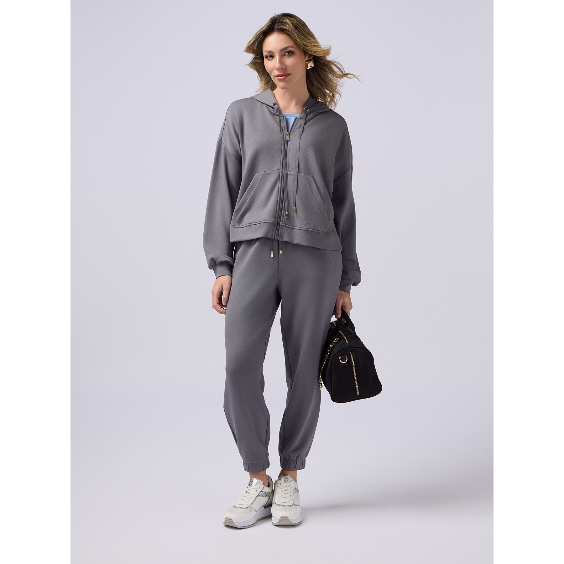 Oltre - Joggers in jersey soft touch - Grigio