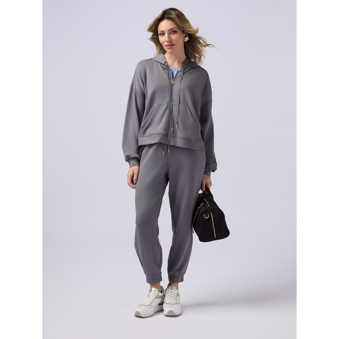 Oltre - Joggers in jersey soft touch - Grigio