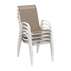 Chaises de jardin empilables textilène