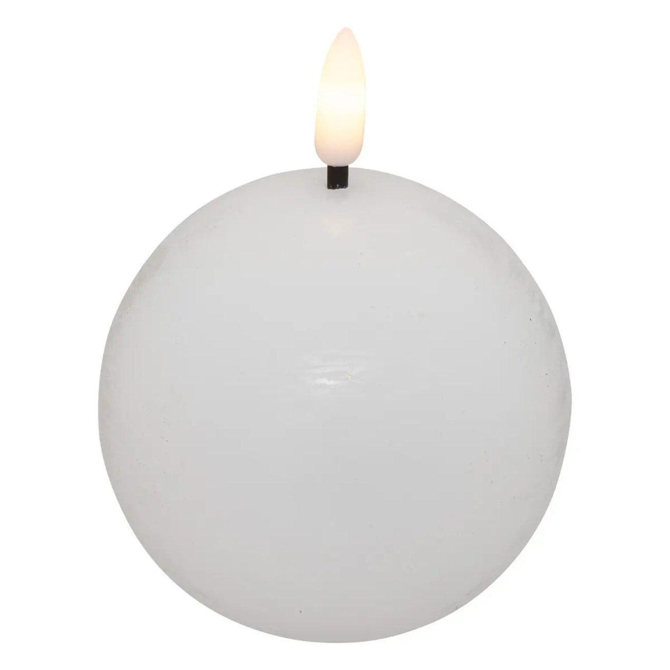 Bougie boule LED Molia D.8cm blanc