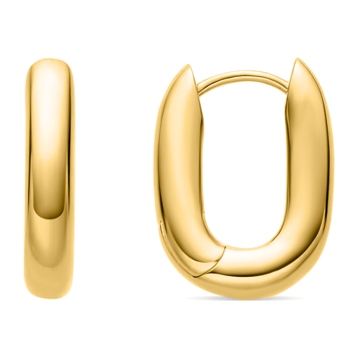 Pendientes acabados en oro amarillo de 18k