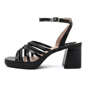 Sandali Donna colore Nero-Altezza tacco:7cm