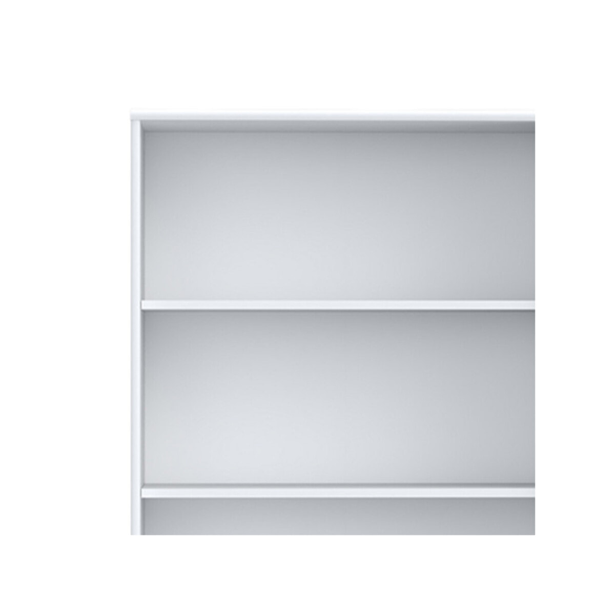 Étagère H. 111 x L. 54 cm décor blanc avec 2 étagères - MIA