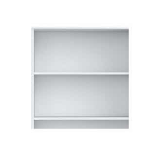 Étagère H. 111 x L. 54 cm décor blanc avec 2 étagères - MIA