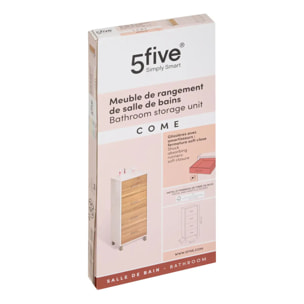 Meuble de salle de bain Come 4 tiroirs bois et effet marbre
