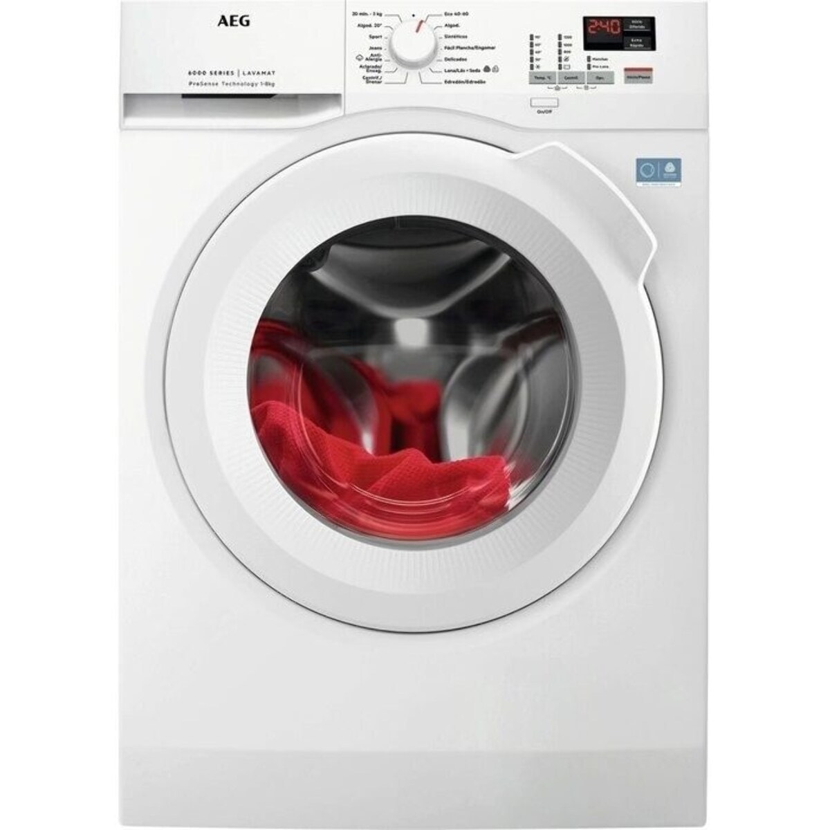 AEG Lavadora de libre instalación Serie 6000 ProSense® de 8.0 kg LFA6K8241C