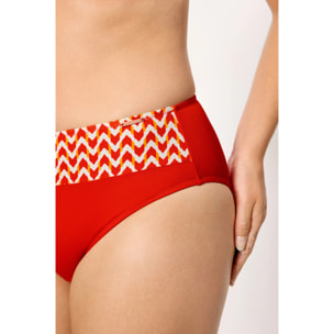 Slip bikini vita alta modellante Arancio