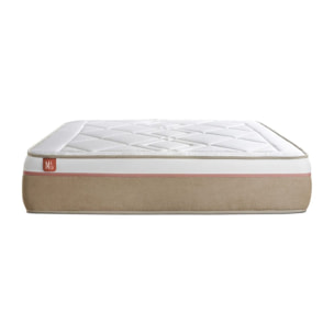 Matelas Le Soyeux - 24cm - Ressorts ensachés et mémoire de forme - Matériaux éco-responsable - Soutien Ferme