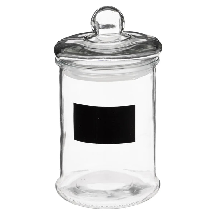 Bonbonnière en verre avec ardoise 1,2L