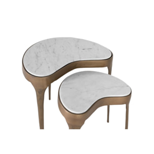 Juego de 2 mesas de centro - 50x50x37