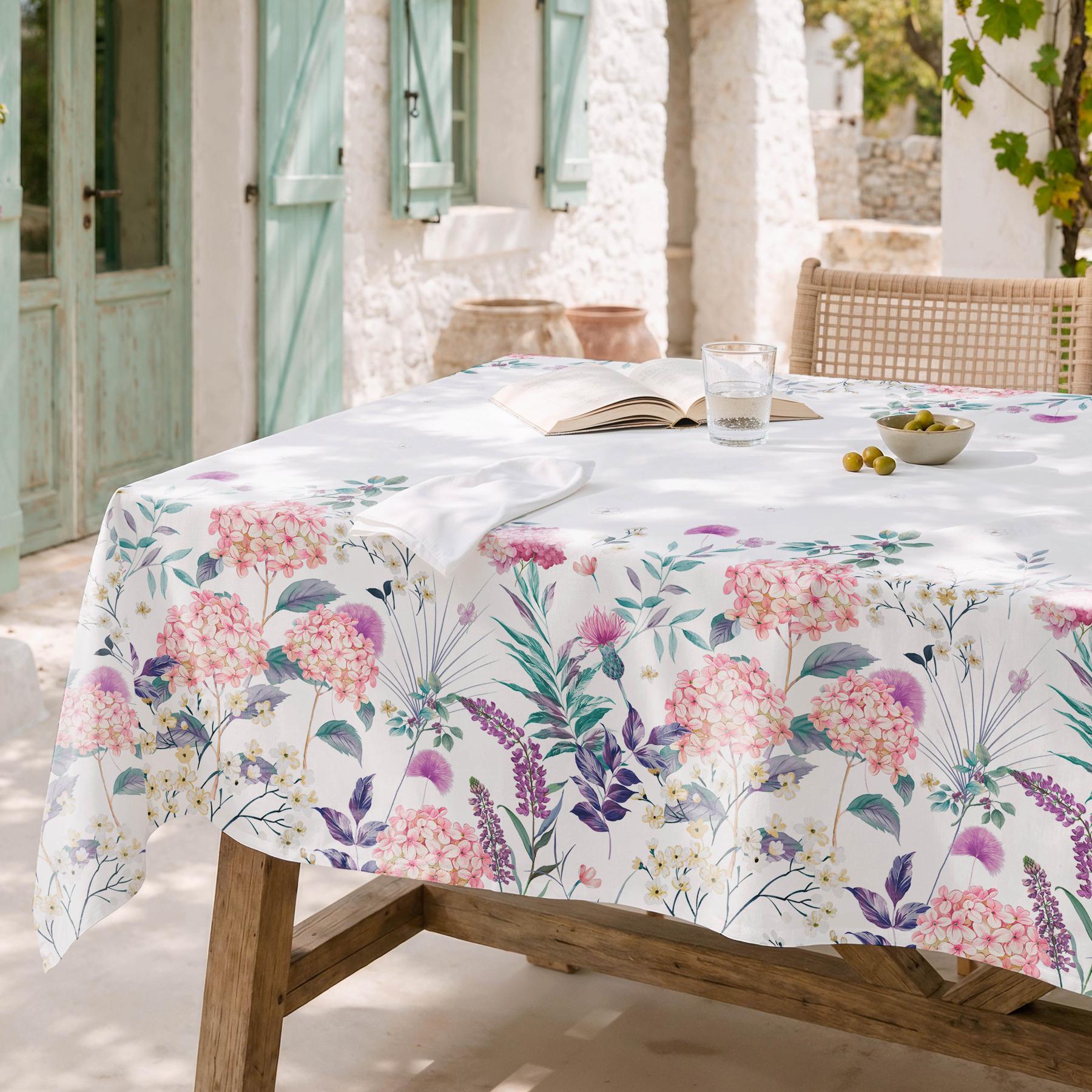 Nappe anti-taches FIORENZA MULTICOLORE - en 100 % coton