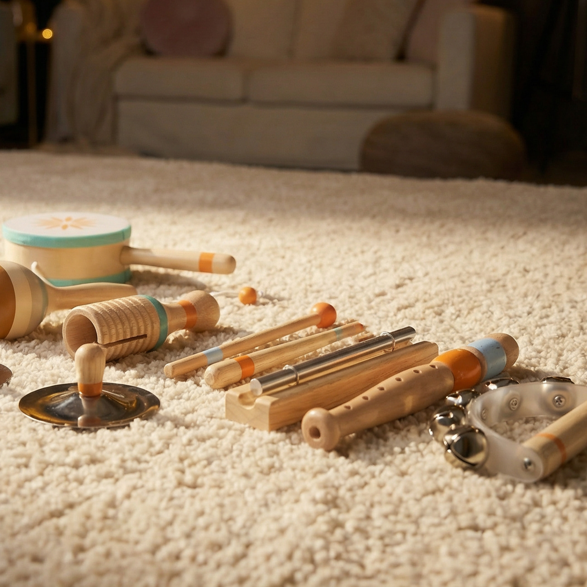 Set d'instruments de musique enfant en bois total 12 pièces