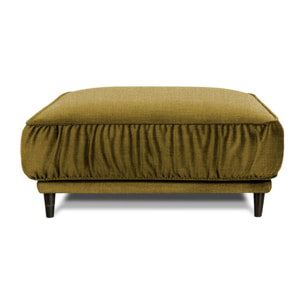 Pouf taille L Fiorenzo Tissu Jaune