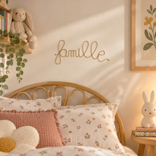 Mot fil de laiton doré 'FAMILLE' - Doré