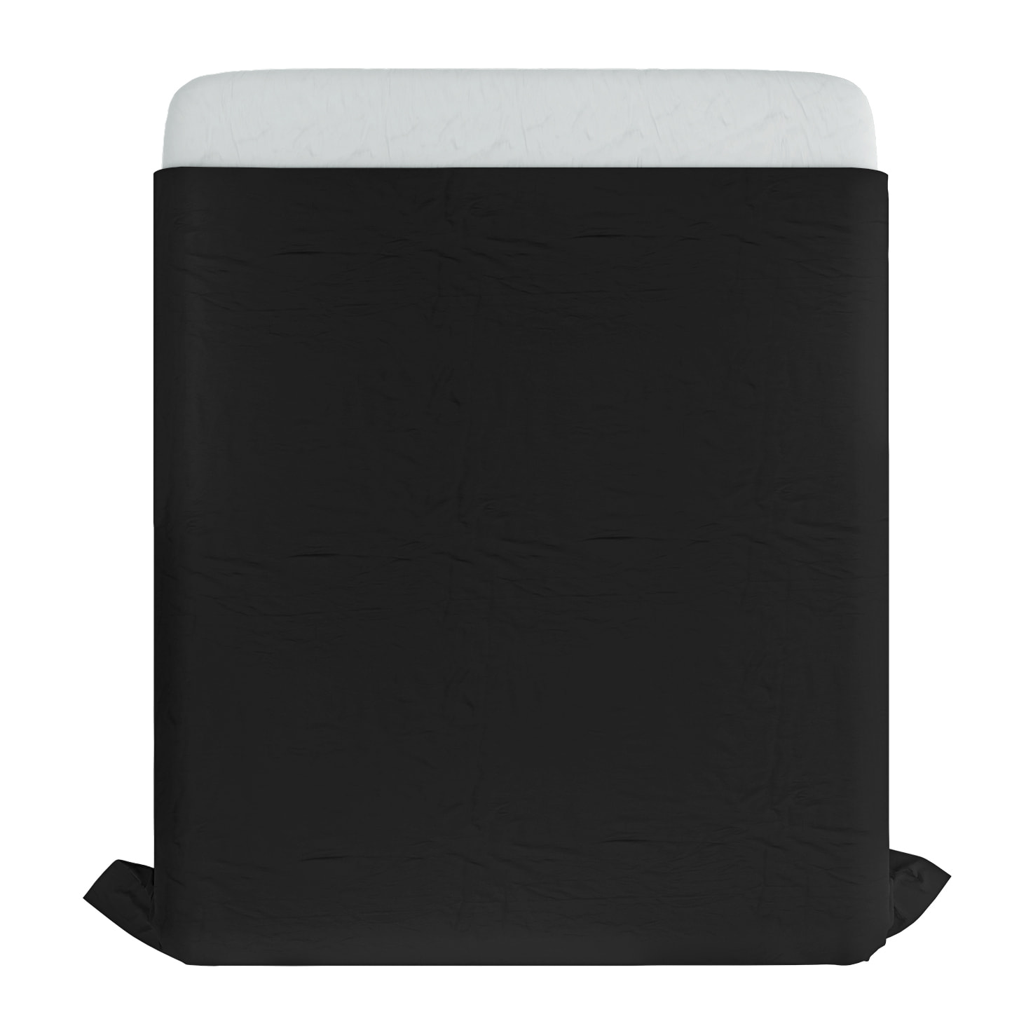 LENZUOLO SOPRA MAX COLOR, 100% Cotone, Tinta Unita, Made in Italy - NERO