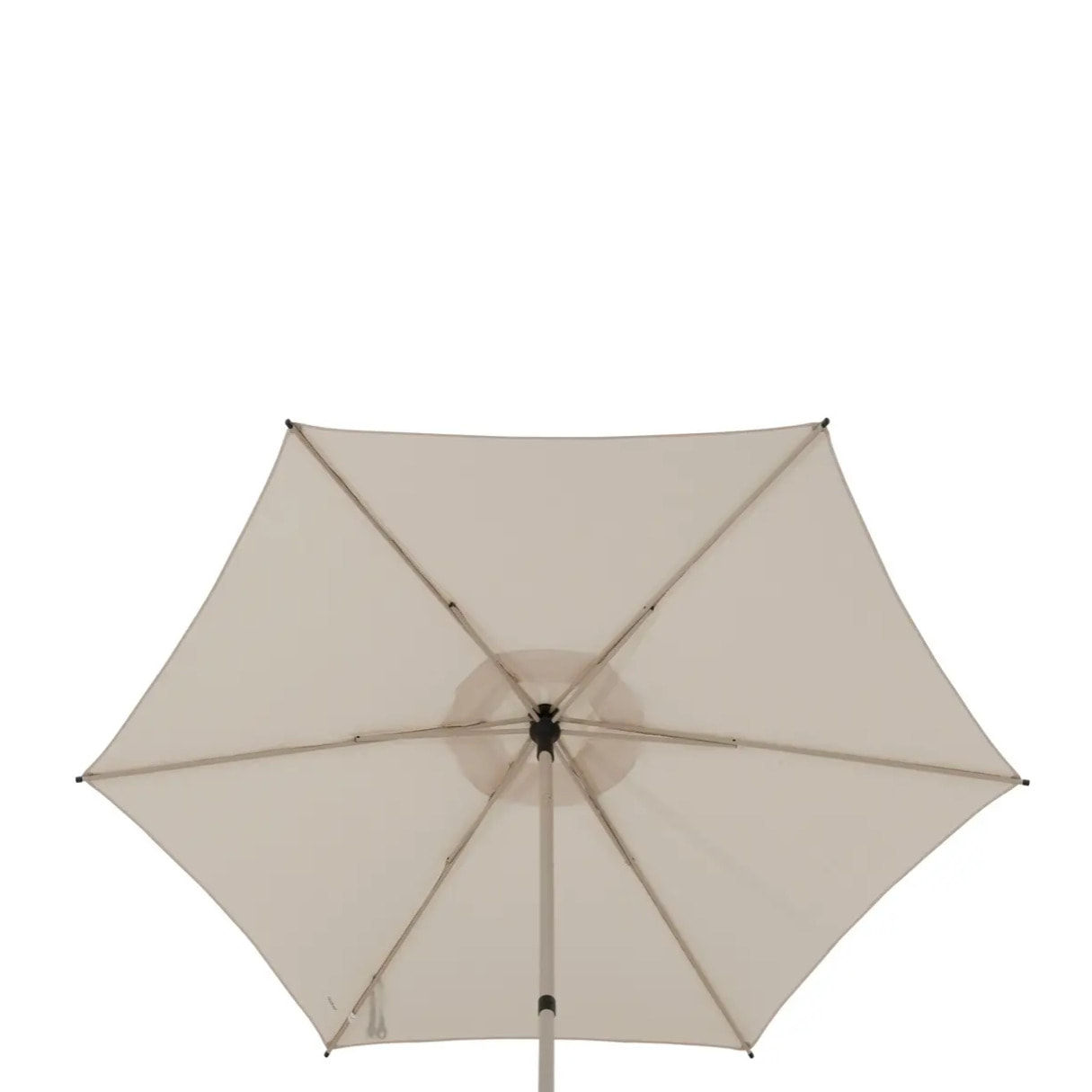 Parasol droit carré "Soya" argile & blé 2,5 x 2,5m en acier et polyester