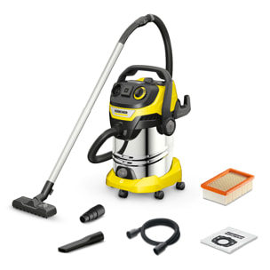 Aspirateur eau et poussière Karcher WD 6 P S V-30/8/35/T - Puissance 1300W- Capacité 30L- Cuve inox- Flexible 8m
