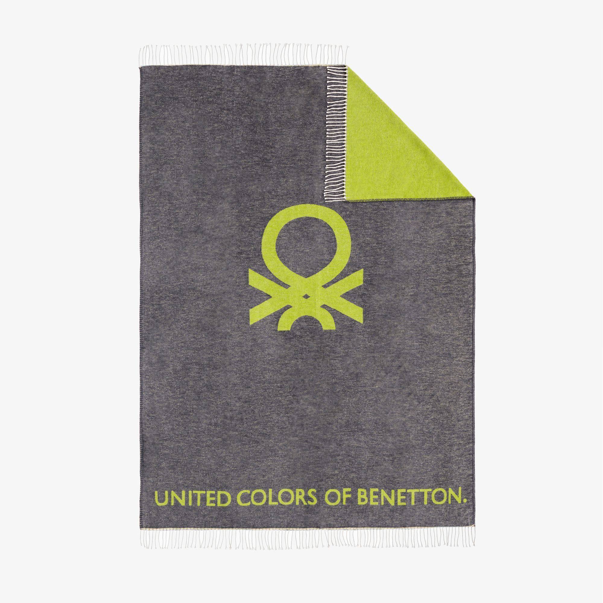 Manta 60% algodón y 40% de tejido acrílico en marrón y verde