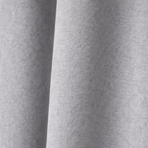 Rideau thermique phonique et semi occultant à galons fronceurs KONFOR - Naturel