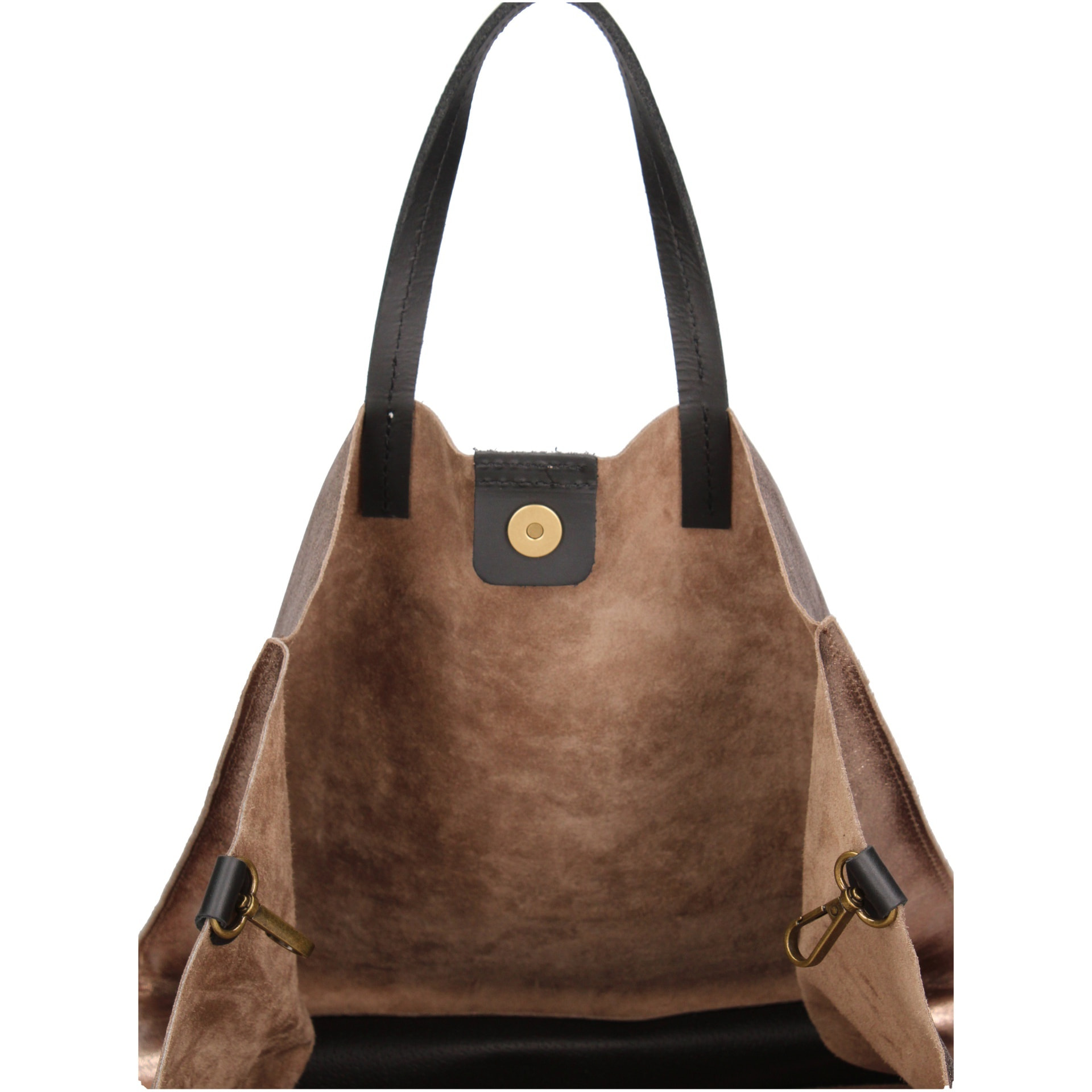 Borsa a mano da donna Made in Italy - Modello Ereva - 100% pelle - 34.5 x 32.0 x 17.0 cm