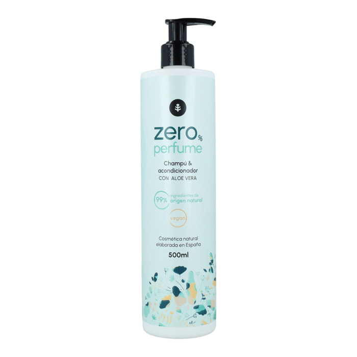 PLANETA HUERTO | Champú y Acondicionador Suavizante Sin Perfume 500 ml - Hidrata y Refresca con Aloe Vera Natural