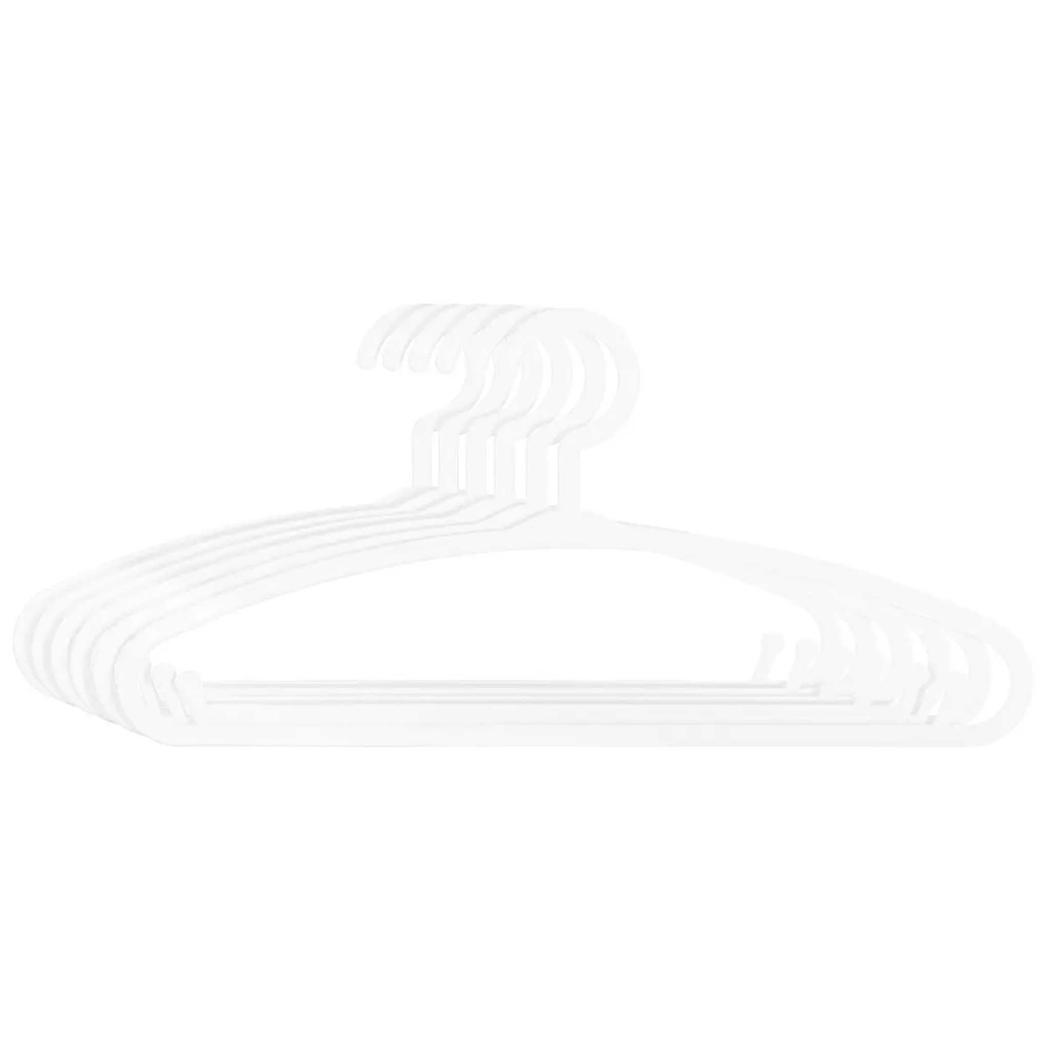 Lot de 6 cintres enfant blanc plastique