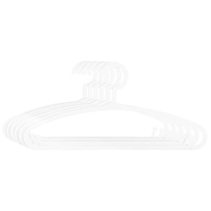 Lot de 6 cintres enfant blanc plastique