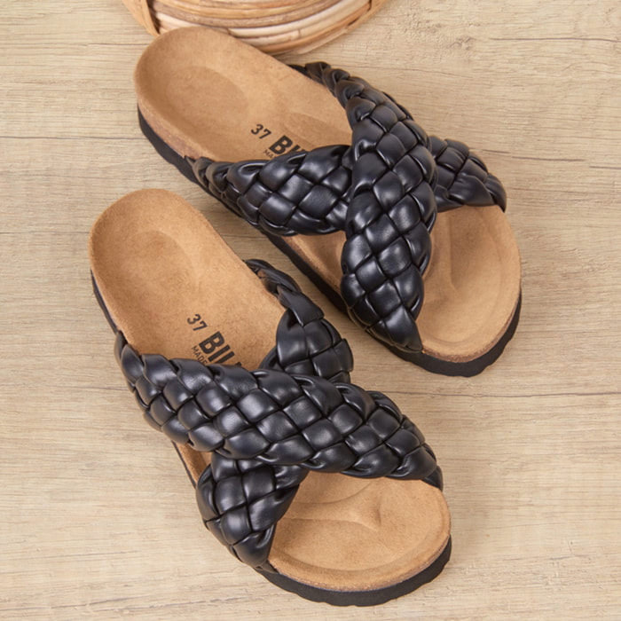 SANDALO CON ZEPPA BILLOWY NERO