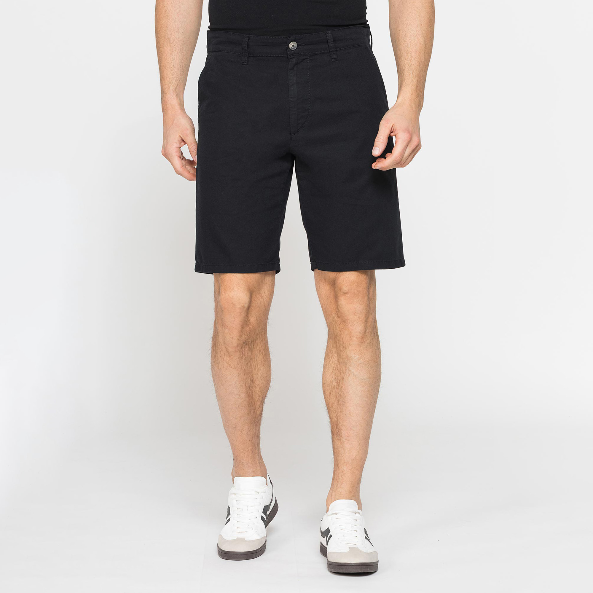 PANTALONE CORTO CHINO IN LEGGERA GABARDINA DI COTONE