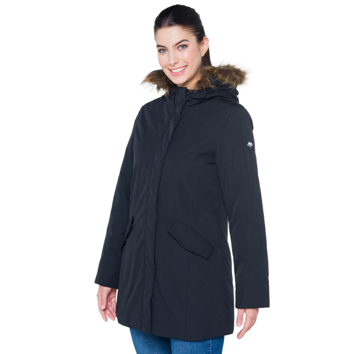 Parka larga Hot Buttered Mathilde con capucha ajustable Negro